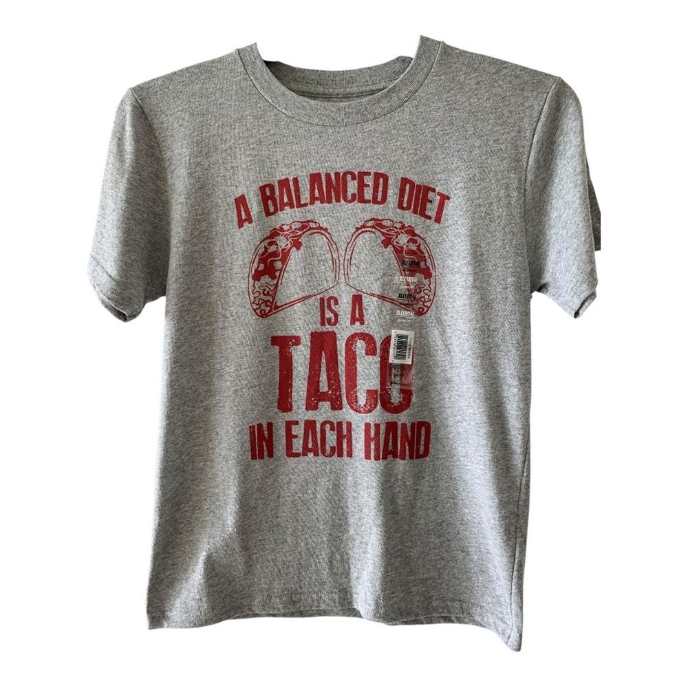 EXC Gray Kids T-Shirt with Red Print XL (12/14)